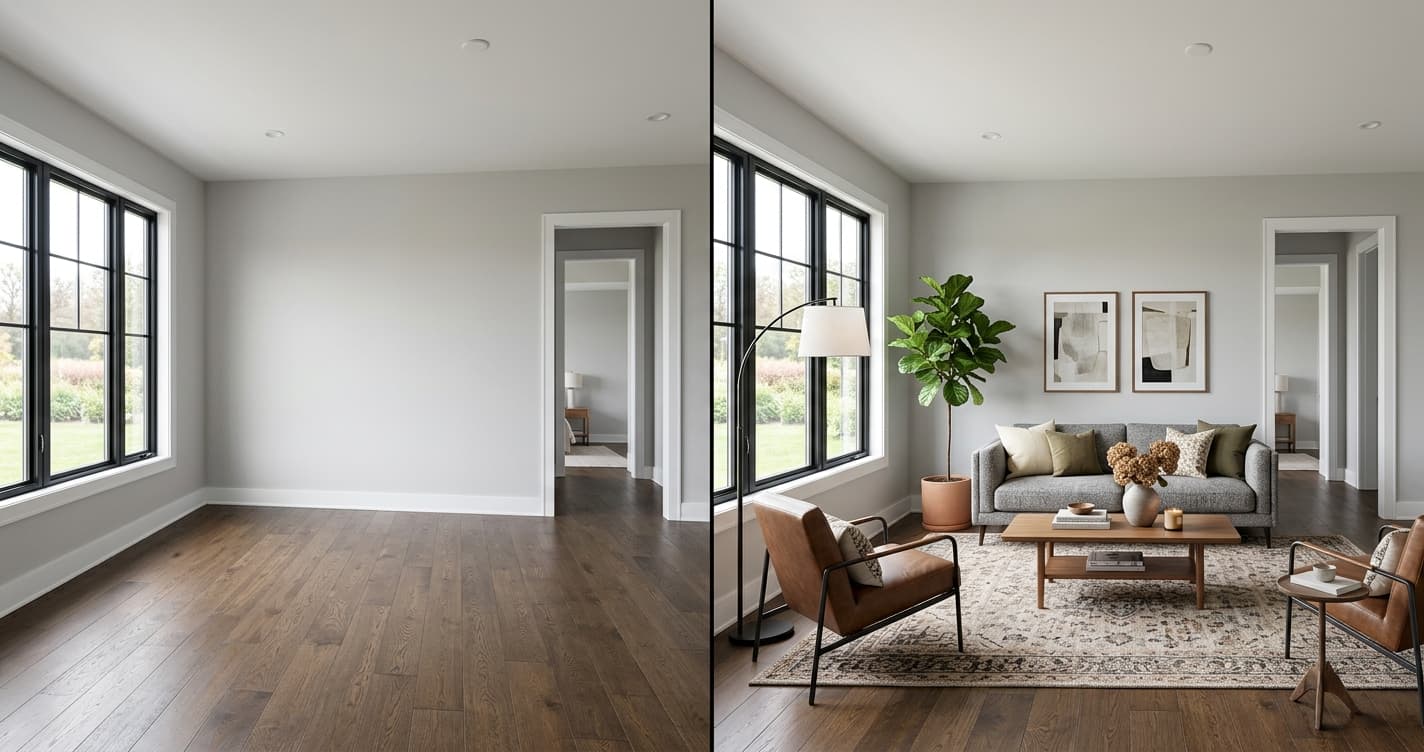 How Virtual Staging Before and After Results Boost Property Sales - AI generated home design